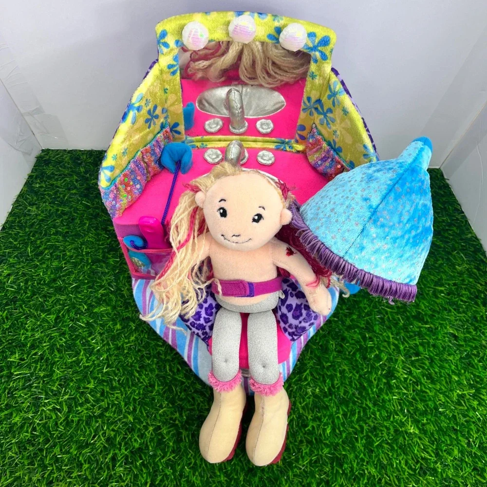 Manhattan‎ Toy Groovy Girls Plush Doll Salon Vanity Playset Pink Purple Y2K Toy